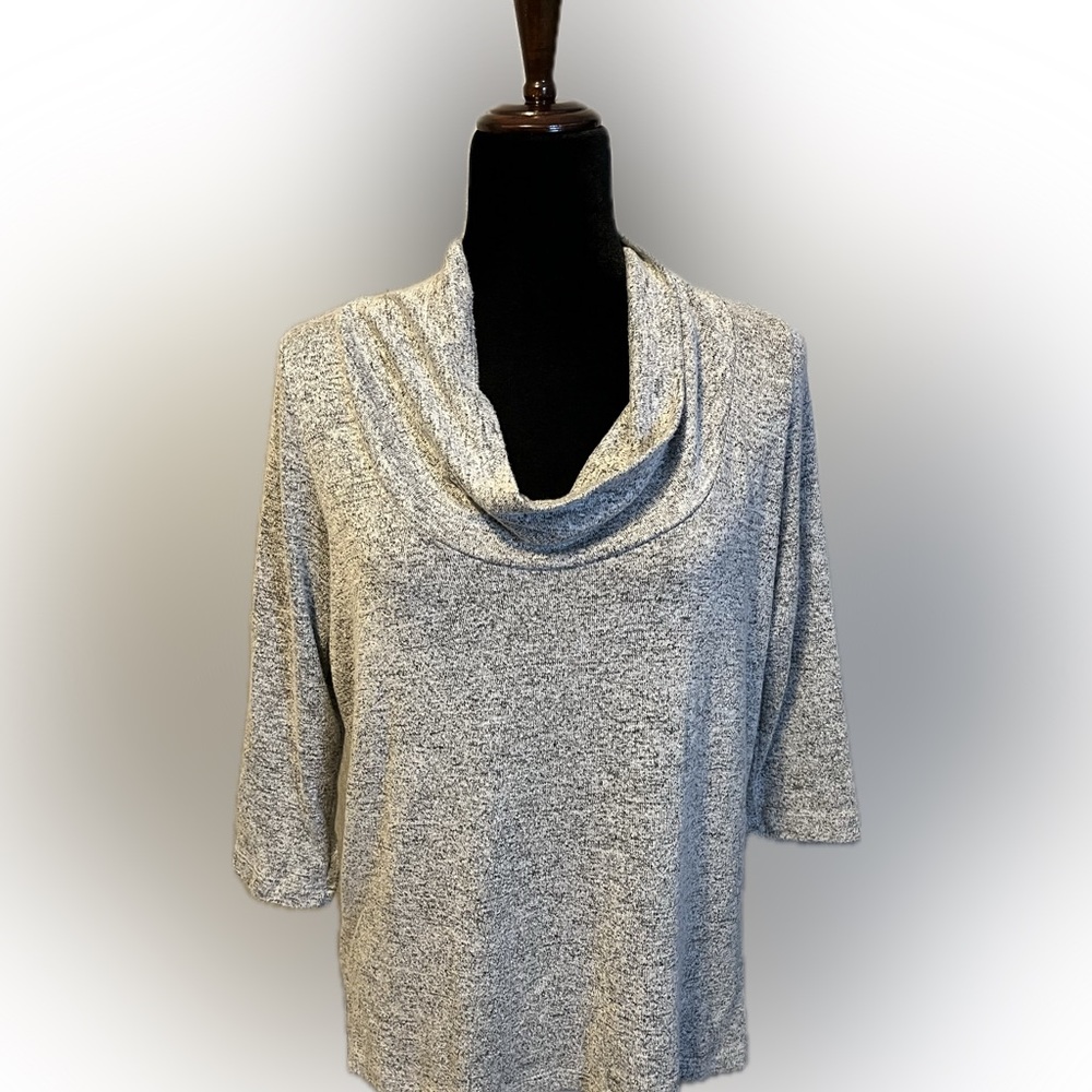 Natural Life Gray Cowl Neck Sweater Top size M